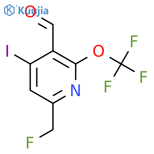 6-(Fluoromethyl)-4-iodo-2-(trifluoromethoxy)pyridine-3-carboxaldehyde structure