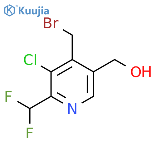 4-(Bromomethyl)-3-chloro-2-(difluoromethyl)pyridine-5-methanol structure
