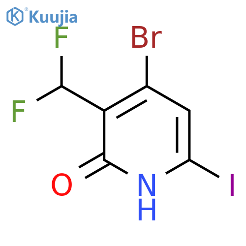 4-Bromo-3-(difluoromethyl)-2-hydroxy-6-iodopyridine structure