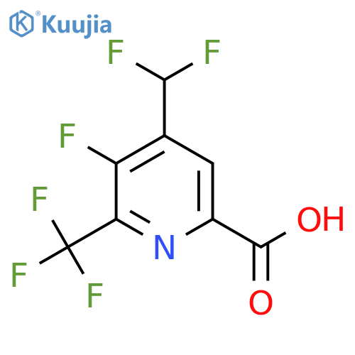 4-(Difluoromethyl)-3-fluoro-2-(trifluoromethyl)pyridine-6-carboxylic acid structure