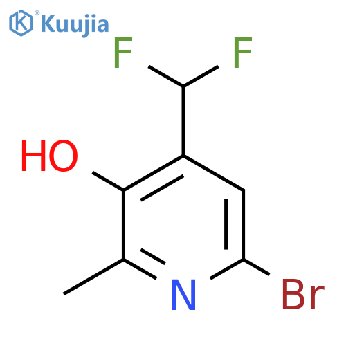6-Bromo-4-(difluoromethyl)-3-hydroxy-2-methylpyridine structure