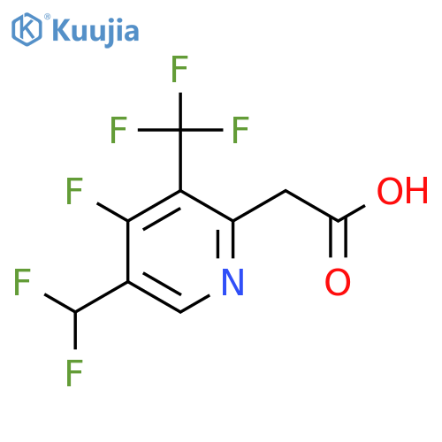 5-(Difluoromethyl)-4-fluoro-3-(trifluoromethyl)pyridine-2-acetic acid structure