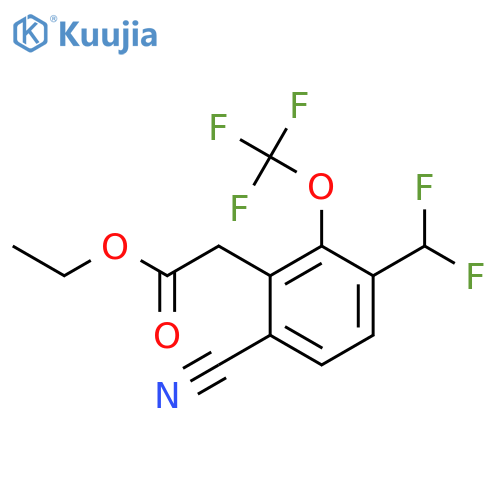 Ethyl 6-cyano-3-difluoromethyl-2-(trifluoromethoxy)phenylacetate structure