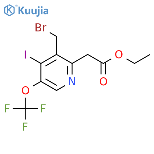 Ethyl 3-(bromomethyl)-4-iodo-5-(trifluoromethoxy)pyridine-2-acetate structure