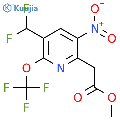 Methyl 3-(difluoromethyl)-5-nitro-2-(trifluoromethoxy)pyridine-6-acetate structure