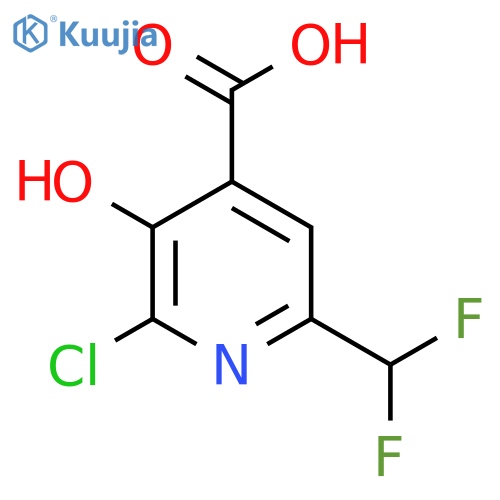 2-Chloro-6-(difluoromethyl)-3-hydroxypyridine-4-carboxylic acid structure