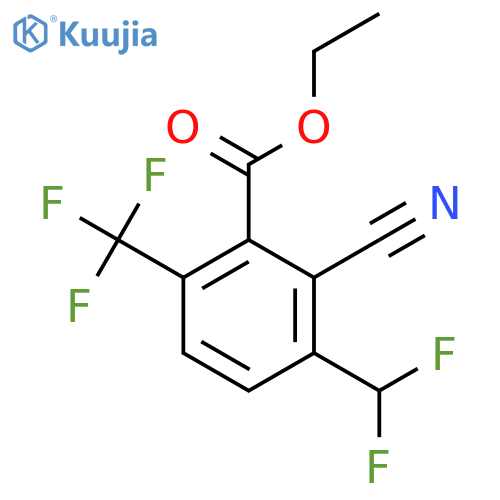 Ethyl 2-cyano-3-difluoromethyl-6-(trifluoromethyl)benzoate structure