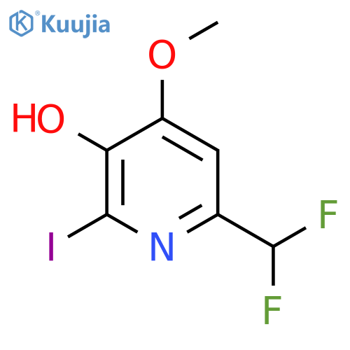 6-(Difluoromethyl)-3-hydroxy-2-iodo-4-methoxypyridine structure