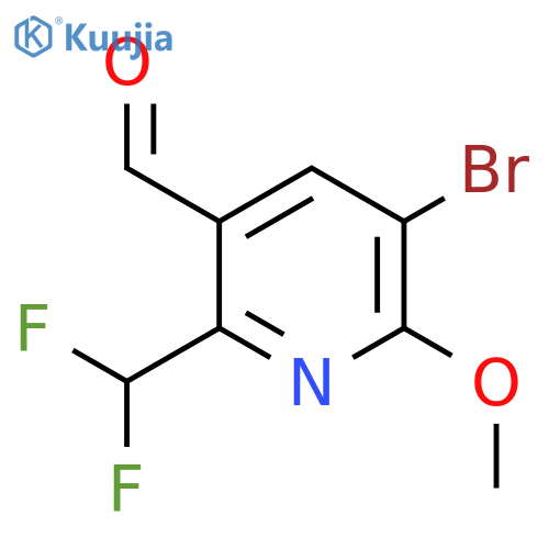 3-Bromo-6-(difluoromethyl)-2-methoxypyridine-5-carboxaldehyde structure