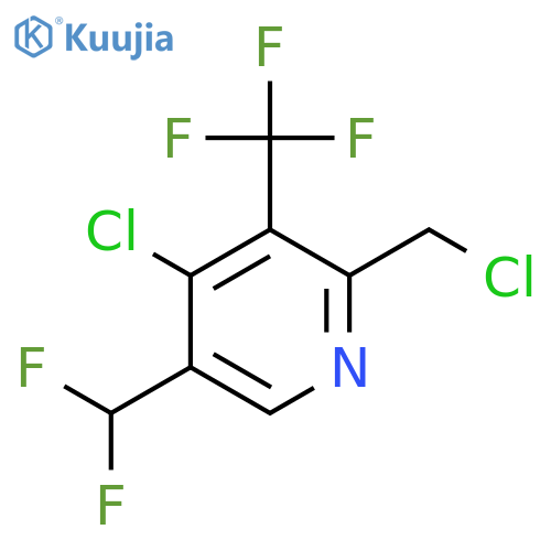 4-Chloro-2-(chloromethyl)-5-(difluoromethyl)-3-(trifluoromethyl)pyridine structure