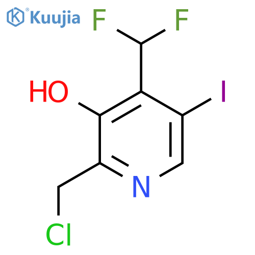 2-(Chloromethyl)-4-(difluoromethyl)-3-hydroxy-5-iodopyridine structure