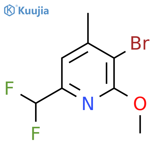 3-Bromo-6-(difluoromethyl)-2-methoxy-4-methylpyridine structure