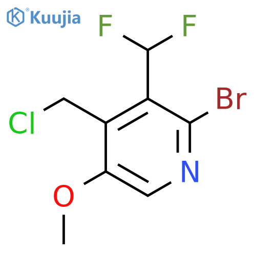2-Bromo-4-(chloromethyl)-3-(difluoromethyl)-5-methoxypyridine structure