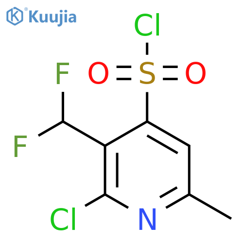 2-Chloro-3-(difluoromethyl)-6-methylpyridine-4-sulfonyl chloride structure