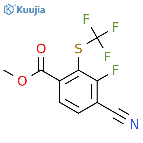 Methyl 4-cyano-3-fluoro-2-(trifluoromethylthio)benzoate structure