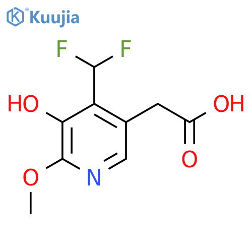 4-(Difluoromethyl)-3-hydroxy-2-methoxypyridine-5-acetic acid structure