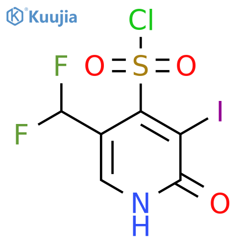 5-(Difluoromethyl)-2-hydroxy-3-iodopyridine-4-sulfonyl chloride structure