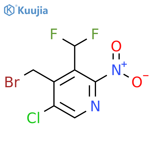 4-(Bromomethyl)-5-chloro-3-(difluoromethyl)-2-nitropyridine structure
