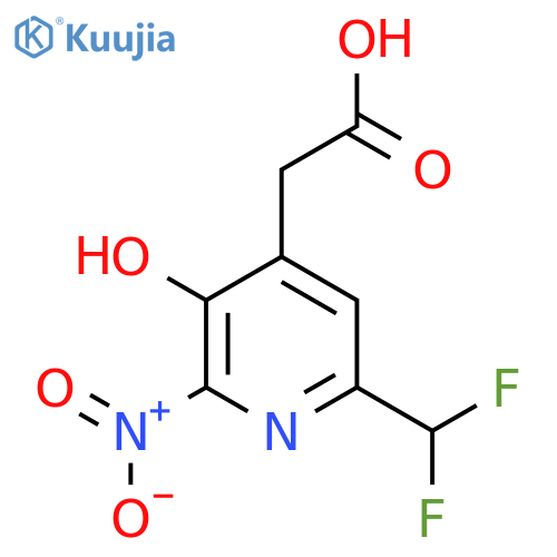 6-(Difluoromethyl)-3-hydroxy-2-nitropyridine-4-acetic acid structure