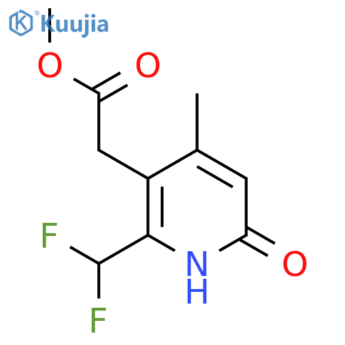 Methyl 2-(difluoromethyl)-6-hydroxy-4-methylpyridine-3-acetate structure