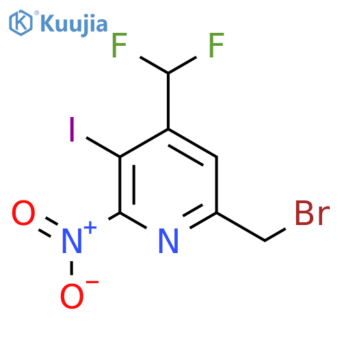 6-(Bromomethyl)-4-(difluoromethyl)-3-iodo-2-nitropyridine structure