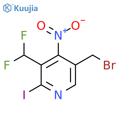 5-(Bromomethyl)-3-(difluoromethyl)-2-iodo-4-nitropyridine structure