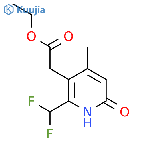 Ethyl 2-(difluoromethyl)-6-hydroxy-4-methylpyridine-3-acetate structure