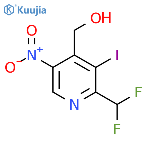 2-(Difluoromethyl)-3-iodo-5-nitropyridine-4-methanol structure