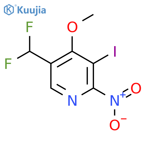 5-(Difluoromethyl)-3-iodo-4-methoxy-2-nitropyridine structure
