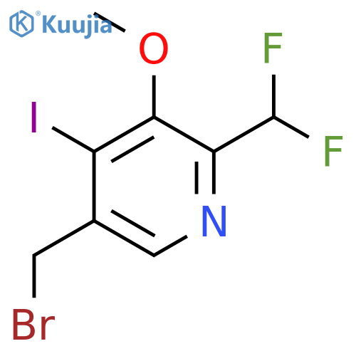 5-(Bromomethyl)-2-(difluoromethyl)-4-iodo-3-methoxypyridine structure