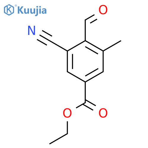Ethyl 3-cyano-4-formyl-5-methylbenzoate structure
