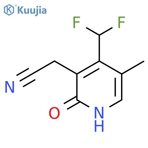 4-(Difluoromethyl)-2-hydroxy-5-methylpyridine-3-acetonitrile structure
