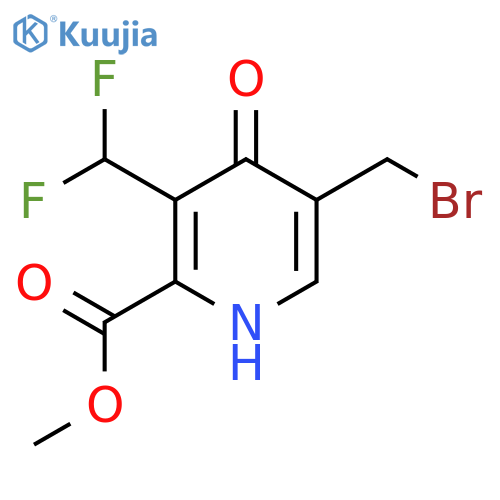 Methyl 5-(bromomethyl)-3-(difluoromethyl)-4-hydroxypyridine-2-carboxylate structure