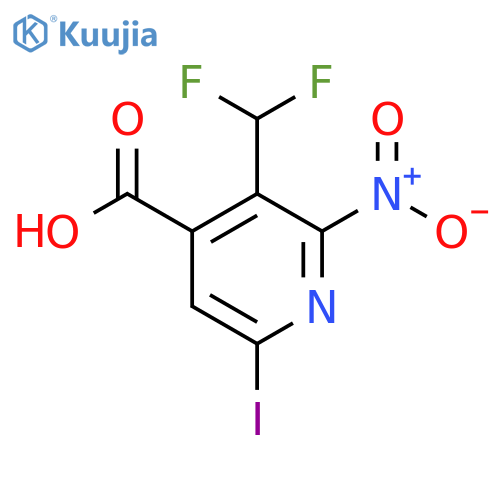 3-(Difluoromethyl)-6-iodo-2-nitropyridine-4-carboxylic acid structure