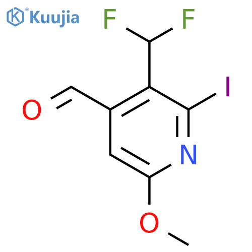 3-(Difluoromethyl)-2-iodo-6-methoxypyridine-4-carboxaldehyde structure