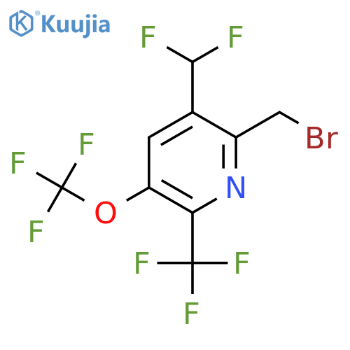 2-(Bromomethyl)-3-(difluoromethyl)-5-(trifluoromethoxy)-6-(trifluoromethyl)pyridine structure