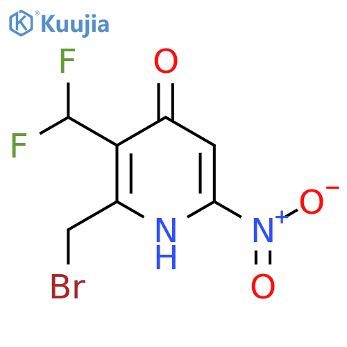 2-(Bromomethyl)-3-(difluoromethyl)-4-hydroxy-6-nitropyridine structure