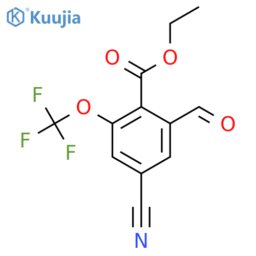 Ethyl 4-cyano-2-formyl-6-(trifluoromethoxy)benzoate structure