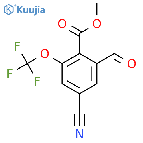 Methyl 4-cyano-2-formyl-6-(trifluoromethoxy)benzoate structure