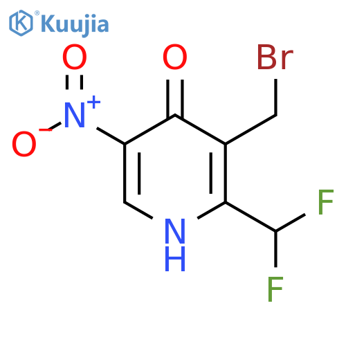 3-(Bromomethyl)-2-(difluoromethyl)-4-hydroxy-5-nitropyridine structure