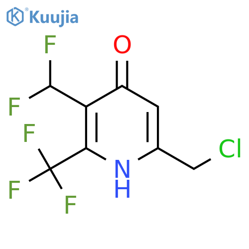 6-(Chloromethyl)-3-(difluoromethyl)-4-hydroxy-2-(trifluoromethyl)pyridine structure