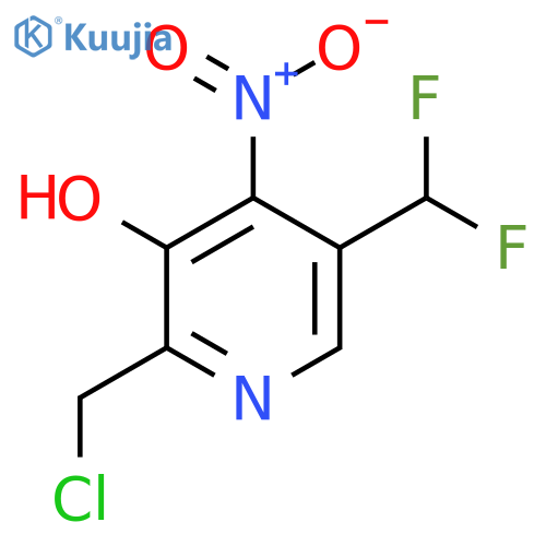 2-(Chloromethyl)-5-(difluoromethyl)-3-hydroxy-4-nitropyridine structure