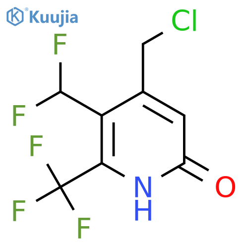 4-(Chloromethyl)-3-(difluoromethyl)-6-hydroxy-2-(trifluoromethyl)pyridine structure