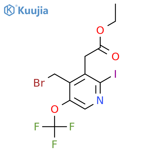 Ethyl 4-(bromomethyl)-2-iodo-5-(trifluoromethoxy)pyridine-3-acetate structure