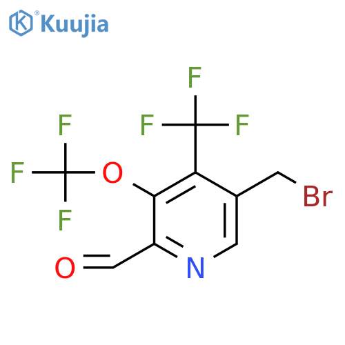 5-(Bromomethyl)-3-(trifluoromethoxy)-4-(trifluoromethyl)pyridine-2-carboxaldehyde structure