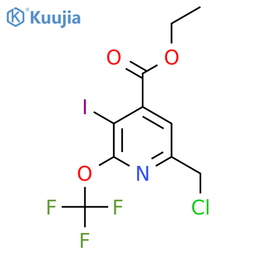 Ethyl 6-(chloromethyl)-3-iodo-2-(trifluoromethoxy)pyridine-4-carboxylate structure
