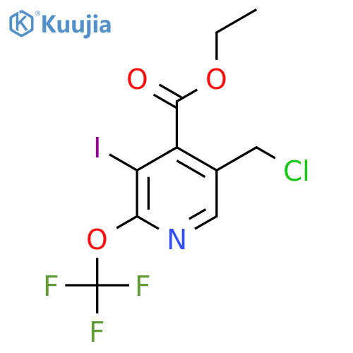 Ethyl 5-(chloromethyl)-3-iodo-2-(trifluoromethoxy)pyridine-4-carboxylate structure