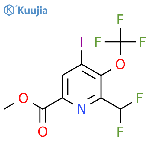 Methyl 2-(difluoromethyl)-4-iodo-3-(trifluoromethoxy)pyridine-6-carboxylate structure