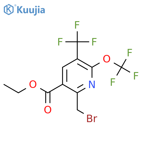 Ethyl 2-(bromomethyl)-6-(trifluoromethoxy)-5-(trifluoromethyl)pyridine-3-carboxylate structure