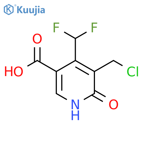 3-(Chloromethyl)-4-(difluoromethyl)-2-hydroxypyridine-5-carboxylic acid structure